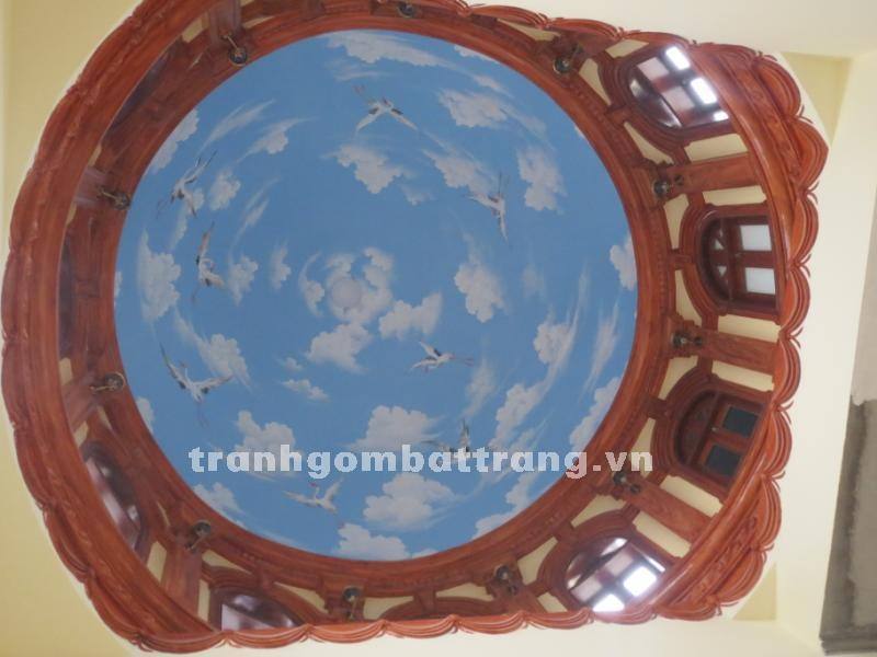 Trang trí trần nhà vẽ bằng Acetic