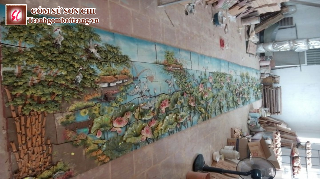 Công trình tranh gốm tiêu biểu - mẫu 02