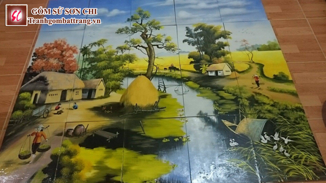 Tranh gốm dân gian Bát Tràng - mẫu 05