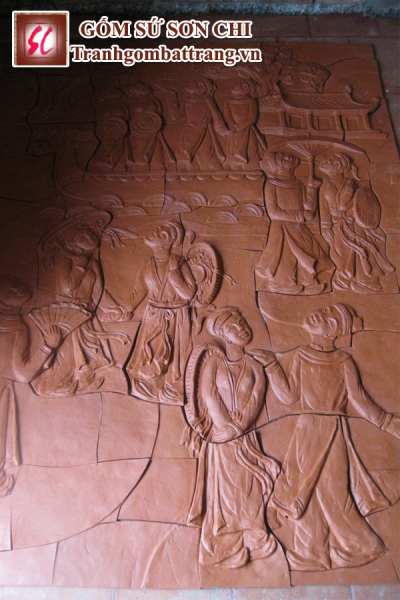 Tranh gốm dân gian Bát Tràng - mẫu 07