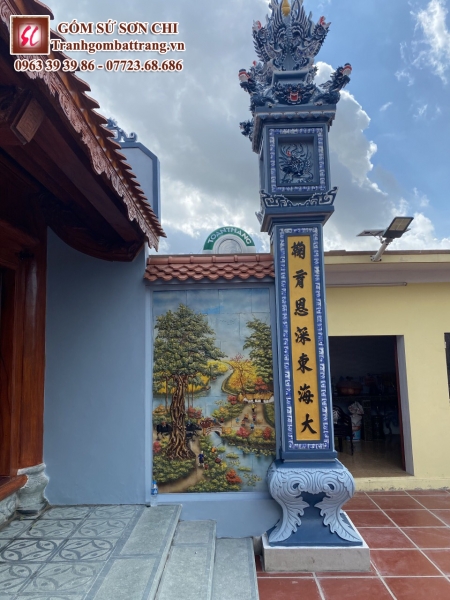 Tranh gốm dân gian Bát Tràng - mẫu 26